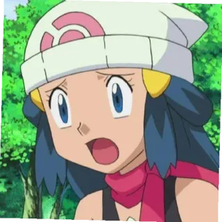 😦 Dawn Pokemon pokemon, anime, personaggio, dawn, cartoni animati telegram sticker
