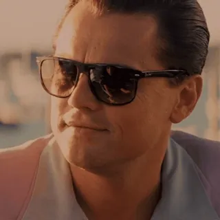 😄 leonardo dicaprio, actor, celebridad, gafas de sol, retrato telegram sticker
