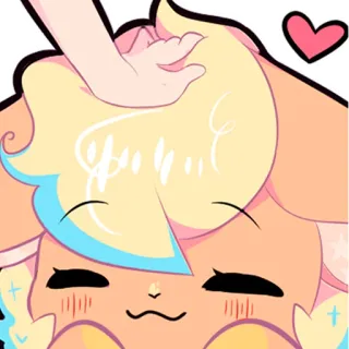 😘 anime, lindo, kawaii, corazón, acariciar, palmadita en la cabeza telegram sticker