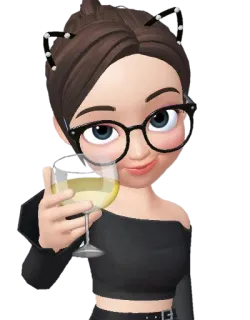 🍷 mulher, vinho, bebendo, avatar digital, brinde, celebração, feminino telegram sticker
