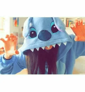 👻 Stitch Stitch, Disney, dibujos animados, personaje, lindo, mameluco telegram sticker