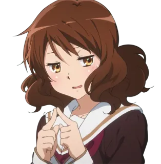 😌 Anime, Mädchen, Süß, Schmollmund, Brünett telegram sticker