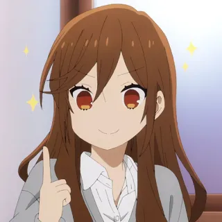 📚 Anime, Garota, Desenho animado, Horimiya telegram sticker