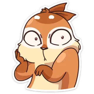 😳 Eichhörnchen, Cartoon, Tier, Niedlich, Lustig, Ausdruck, Illustration, Sticker telegram sticker
