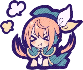 😤 anime, cartoon, character, cute, illustration, sticker, kawaii telegram sticker
