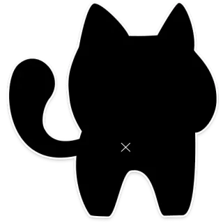 😒 Katze, Silhouette, Tier, Haustier telegram sticker
