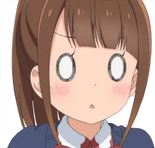 😳 anime, cartoon, girl, shocked, surprised telegram sticker