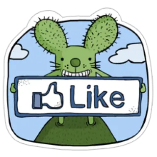 👦 Like Me gusta, Pulgar arriba, Verde, Dibujo animado, Ratón telegram sticker