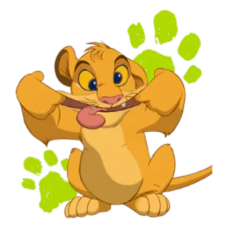 😝 Simba The Lion King Simba, Lion King, Disney, cartoon, animal, lion, child, funny telegram sticker