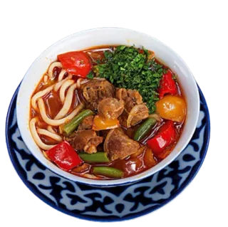 🍽 еда, суп, лапша, говядина, овощи, азиатская кухня telegram sticker