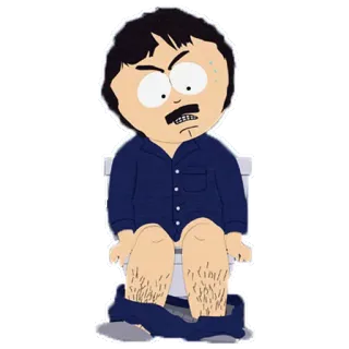 💩 Randy Marsh South Park South Park, Randy Marsh, cartoon, comedy, adult humor, toilet telegram sticker