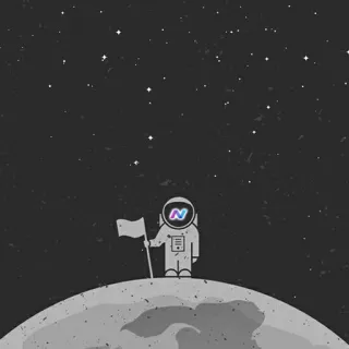 🌕 astronaute, espace, lune, drapeau, étoiles, planète telegram sticker