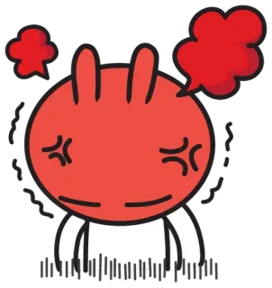 😡 ira, enojado, dibujos animados, rojo, frustración telegram sticker