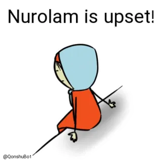 😓 Nurolam is upset! desenho animado, chateado, triste, personagem, Nurolam whatsapp sticker