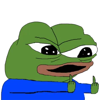 😡 Pepe the Frog Pepe, Frosch, Meme, Offensiv, Geste, Internetkultur telegram sticker