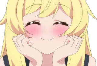 🥰 anime, girl, cute, happy, blushing telegram sticker
