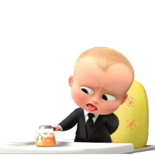 😖 Boss Baby The Boss Baby Baby, Anzug, Cartoon, Animation telegram sticker