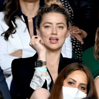 ♟ Amber Heard attrice, celebrità, donna, persona, bionda whatsapp sticker