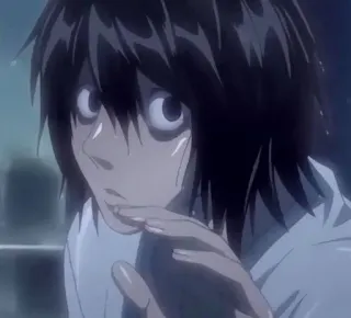 🌟 L Lawliet Death Note anime, Death Note, L, Lawliet, detective, manga telegram sticker
