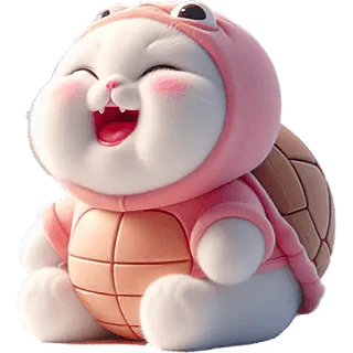 🤣 mignon, tortue, animal, dessin animé, kawaii, adorable whatsapp sticker