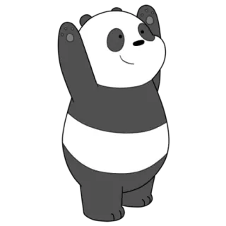 👍 Panda We Bare Bears 漫画, パンダ, クマ, ぼくらベアベアーズ, 可愛い, 動物 telegram sticker