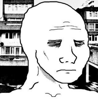 😑 Wojak wojak, meme, sad, depressed, feels guy telegram sticker