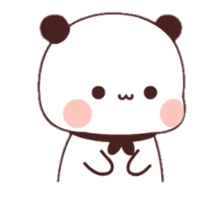 🤔 Panda, Lindo, Animal, Dibujo animado, Oso, Pegatina, Kawaii whatsapp sticker