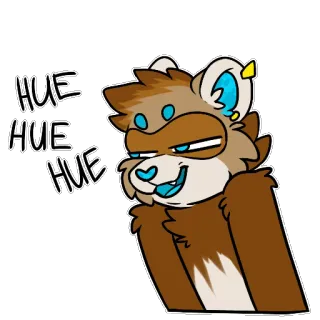 😏 HUE
HUE
HUE dessin animé, furry, animal, chien, souriant whatsapp sticker