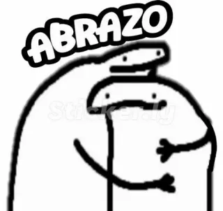 ♥️ Abrazo hug, affection, love, friendship, cartoon telegram sticker