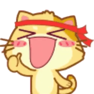 😆 кот, мультфильм, животное, стикер, жест, оскорбительный telegram sticker
