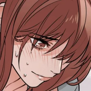 🧶 anime, manga, blush, sweat, embarrassed, cartoon, illustration telegram sticker