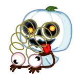 🤪 хэллоуин, тыква, страшный, мультфильм, жуткий, призрак, монстр telegram sticker