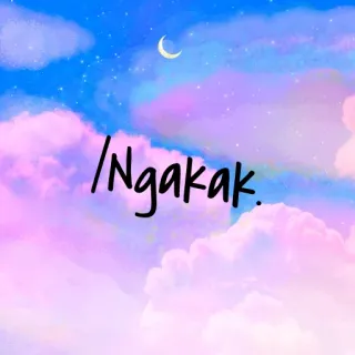 🍭 Ngakak. облака, луна, небо, пастель, милый whatsapp sticker