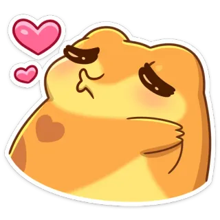 😘 hamster, mignon, animal, amour, coeurs, sticker, dessin animé, kawaii whatsapp sticker