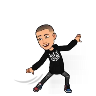 🌟 Bitmoji, Kartun, Avatar, Menari, Kerangka, Remaja, Animasi telegram sticker