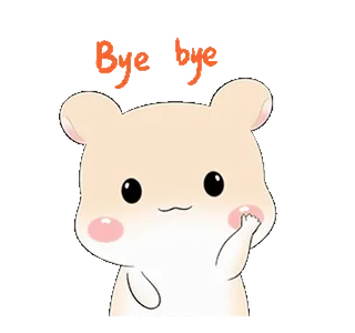 👋 Bye bye criceto, carino, dito medio, offensivo, cartone animato telegram sticker