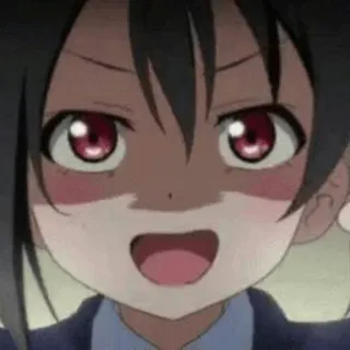 🎈 Anime, Mädchen, Cartoon, Fröhlich, Lächelnd telegram sticker