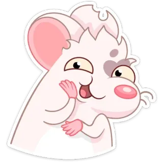 ☺️ мышь, мультфильм, милый, животное, смешной, персонаж telegram sticker
