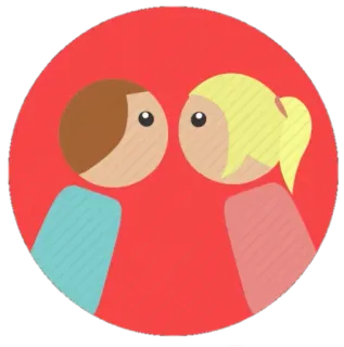 😘 pasangan, cinta, romantis, ciuman, kartun, hubungan telegram sticker
