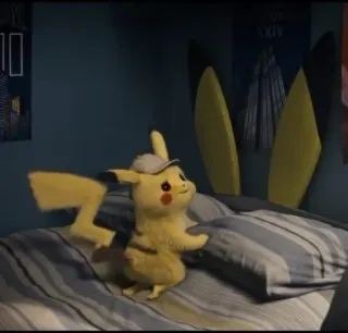 🌚 Pikachu Detective Pikachu 皮卡丘, 侦探, 宝可梦, 电影, 角色, 动画 telegram sticker