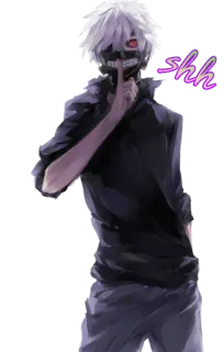 🤫 Ken Kaneki Tokyo Ghoul shh Anime, Manga, Tokyo Ghoul, Ken Kaneki, Shhh telegram sticker