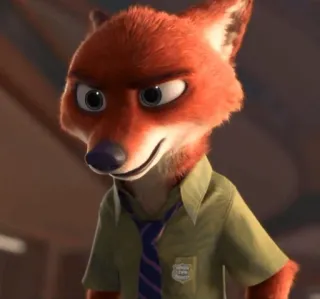 😠 Nick Wilde Zootopia raposa, zootopia, disney, desenho animado, nick wilde telegram sticker