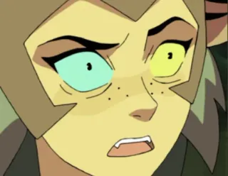 😨 Catra She-Ra and the Princesses of Power animado, desenho animado, expressão, confuso, chocado telegram sticker