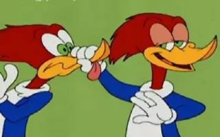 😵‍💫 Woody Woodpecker cartone animato, uccello, Woody Woodpecker, animazione, personaggio whatsapp sticker