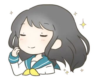 😌 Anime, Fille, Étincelle, Mignon, Chibi, Manga telegram sticker