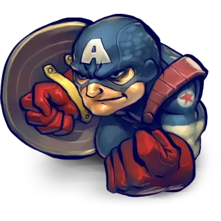 😛 Captain America Captain America, superhero, marvel, avengers, comic book, cartoon telegram sticker