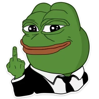 🖕 Pepe the Frog pepe, sapo, dedo do meio, ofensivo telegram sticker