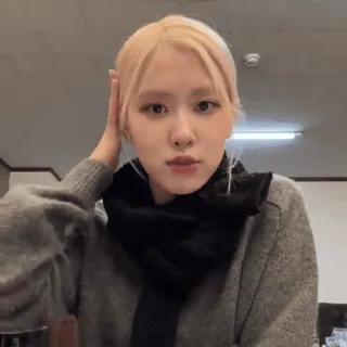 🍧 Rose kpop, sängerin, rose, frau, blond, schal telegram sticker
