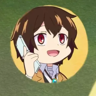☕️ Osamu Dazai Bungou Stray Dogs Аниме, Персонаж, Чиби, Bungou Stray Dogs, Осаму Дазай telegram sticker