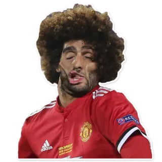 🤛 Marouane Fellaini sepak bola, sepak bola, atlet, olahraga, Marouane Fellaini, pemain telegram sticker